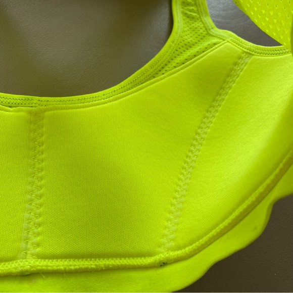 NWOT Danskin Now Womens Neon Yellow Sports Bra Size M - Picture 3 of 6